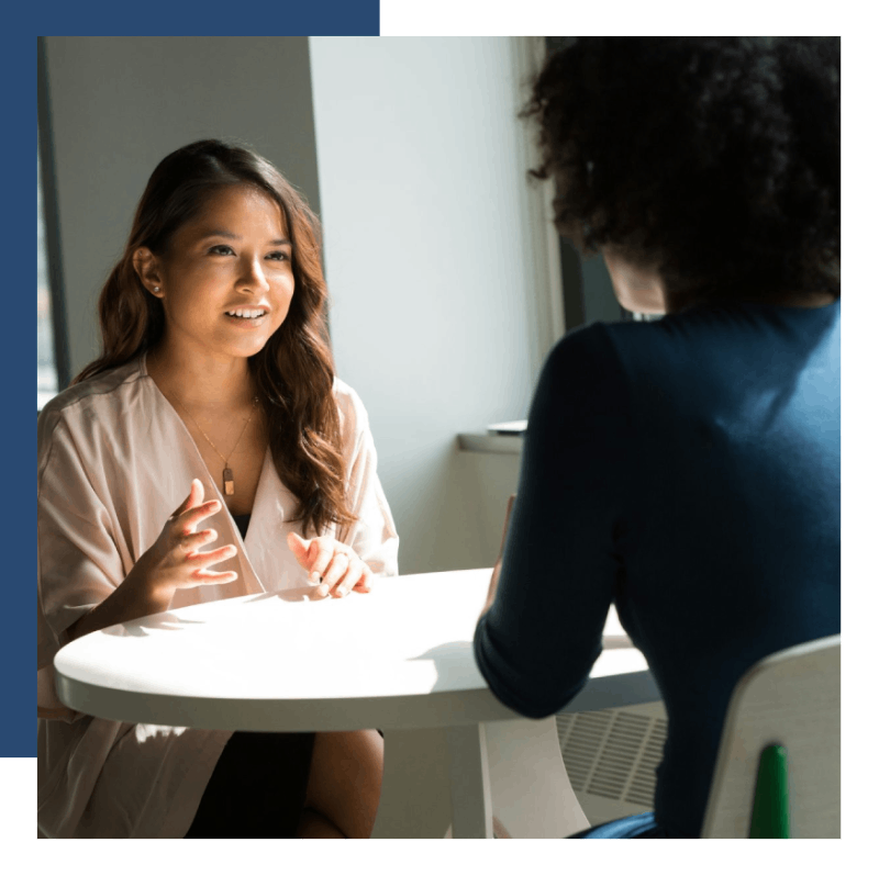 Women engaged in conversation